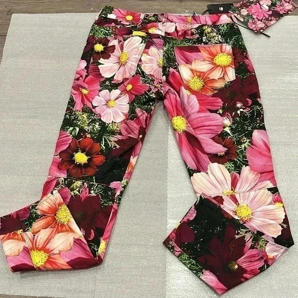 [W28L32] GStar Raw Elwood 5622 3D Mid Waist Boyfriend Floral Pants WMN - Picture 9 of 13